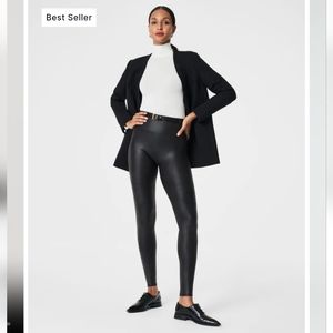 Spanx Faux Leather Leggings Size M